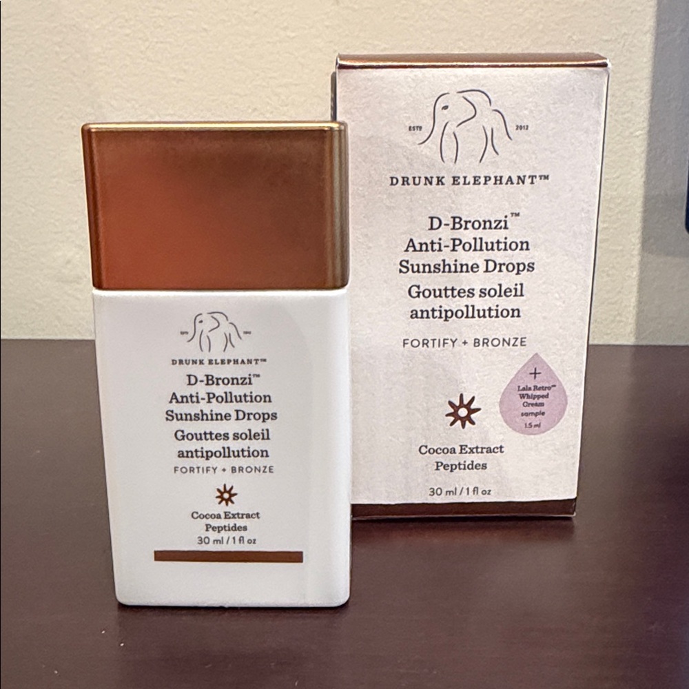 Drunk Elephant*D-Bronzi Anti-Pollution Sunshine Drops* Brand New $38 value